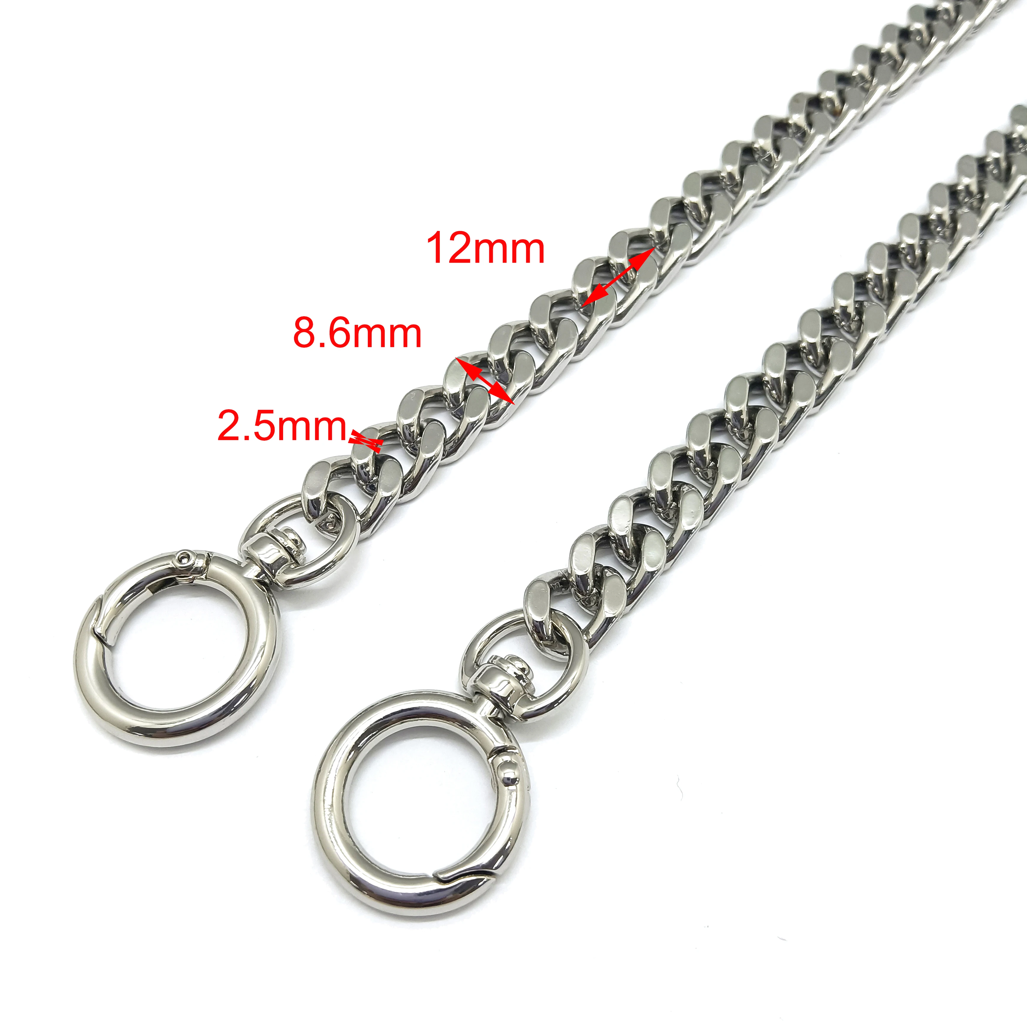 Long 120cm/100cm Metal Purse Chain Strap Handle Replacement Shoulder Bag Strap Buy Bag Strap