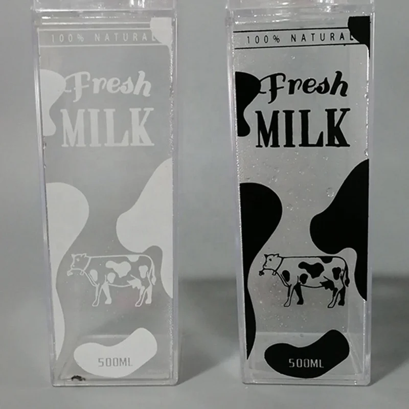 Bpa Free Black Cow Logo Reusable Clear Water Bottles Plastic Milk Square Water Bottle Buy Plastic Milk Square Bottle Reusable Clear Water Bottle Black Cow Logo Water Bottle Product On Alibaba Com