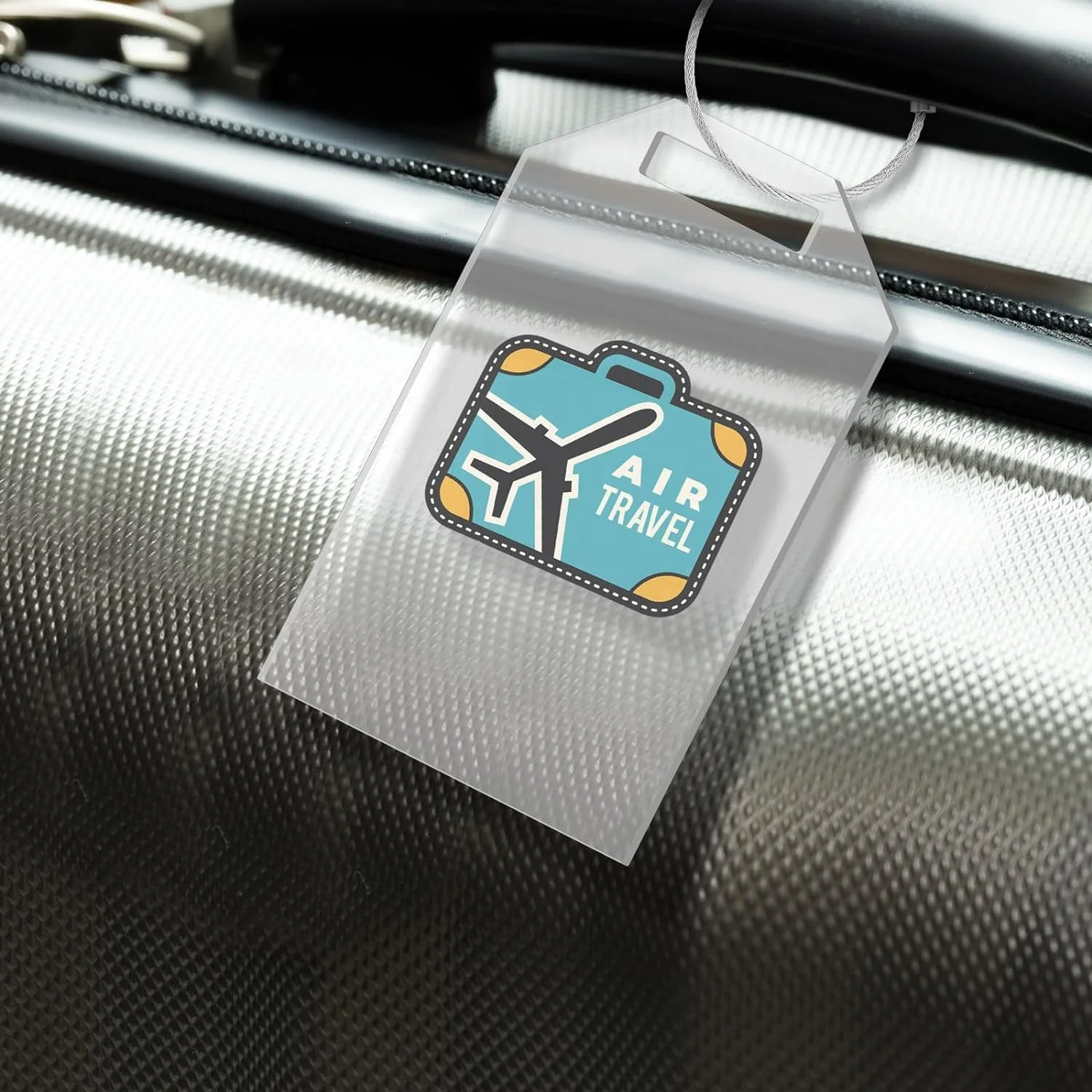Clear Acrylic Tag Seating Reserved Blanks Cards with Hole and Metal Rope for Luggage Guest Keychain Table Wedding Bag Decoration