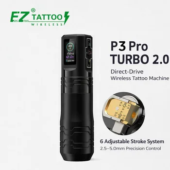 G*s様 Ez tattoo pro 3 turbo タトゥーマシン Atacado Máquina de Tatuagem Sem Fio EZ P3 Pro Turbo 2.0