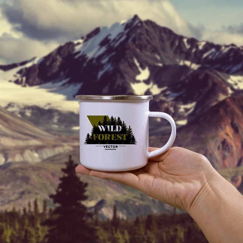 PYDLife Colorful Coffee Custom Camping Travel Sublimation Mugs With Logo Printing Enamel Metal Mug
