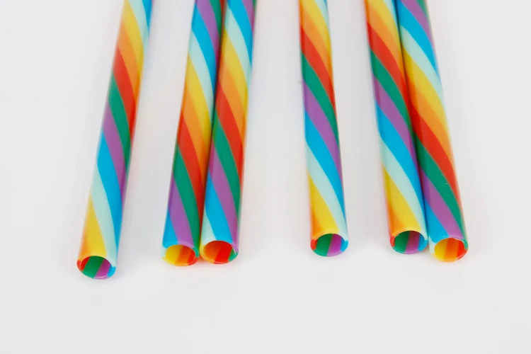 High Quality Pp Plastic Smoothie Cups Colorful Straws Material Hard Drink Plastic Juice Straws