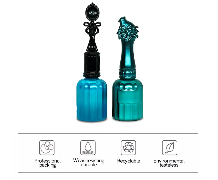 Frosted Matte Vintage Empty Nail Varnish Bottles 7ml 9ml