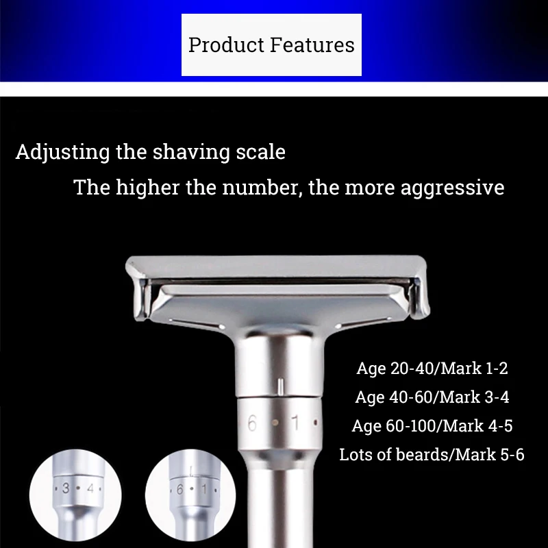 Adjustable Razor Hot Sell Double Edge Safety Razor Private Label