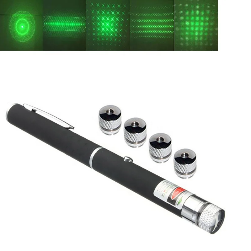 Multi Pattern Heads Star Laser Red Blue Green Pointers 5 in 1 Pointer Laser Light Cat Laser Pen Star