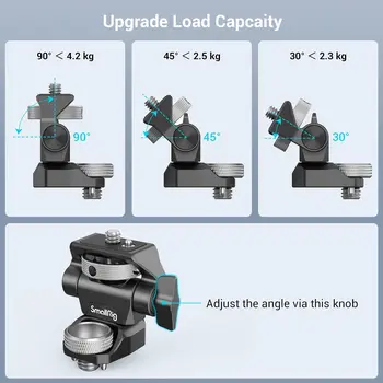 SmallRig Adjustable Camera Monitor Mount for ARRI-Style (Upgrade), 360 Degree Swivel and 180 Degree Tilt Monitor Holder detail image