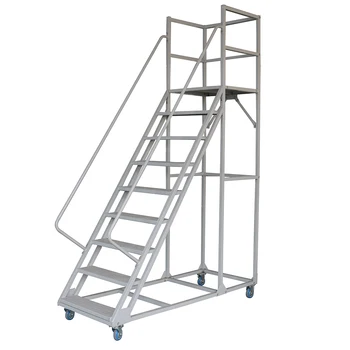 Wholesale Portable Supermarket Ladder Carts Fixed 2m Platform Warehouse ...