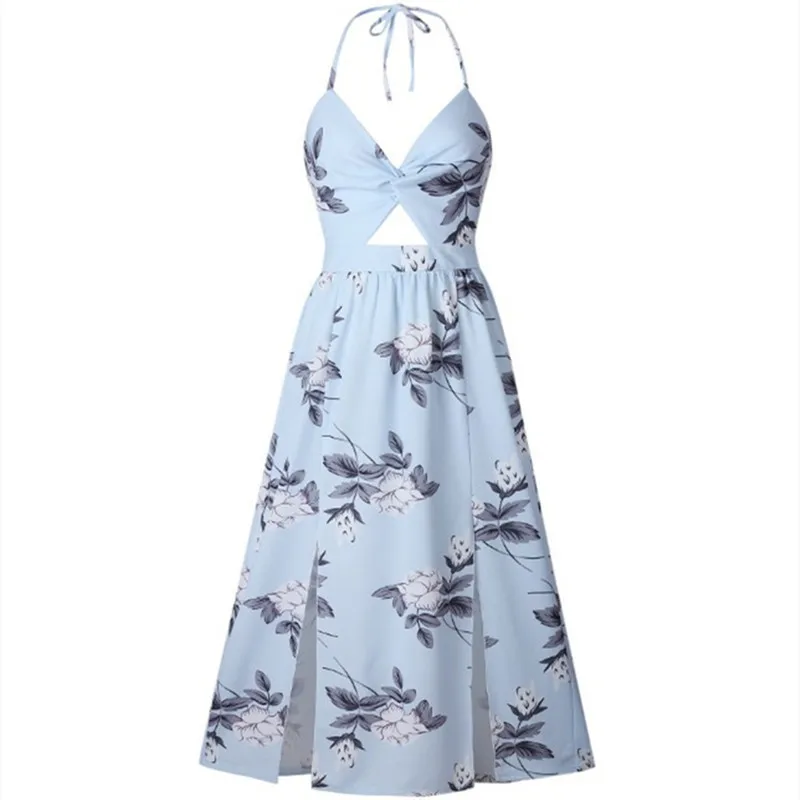 Stunning soft flower women bohemian casual dress