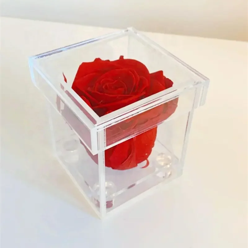 Acrylic Transparent Clear Preserved Cajas De Acrilico Para Flores Rosas ...