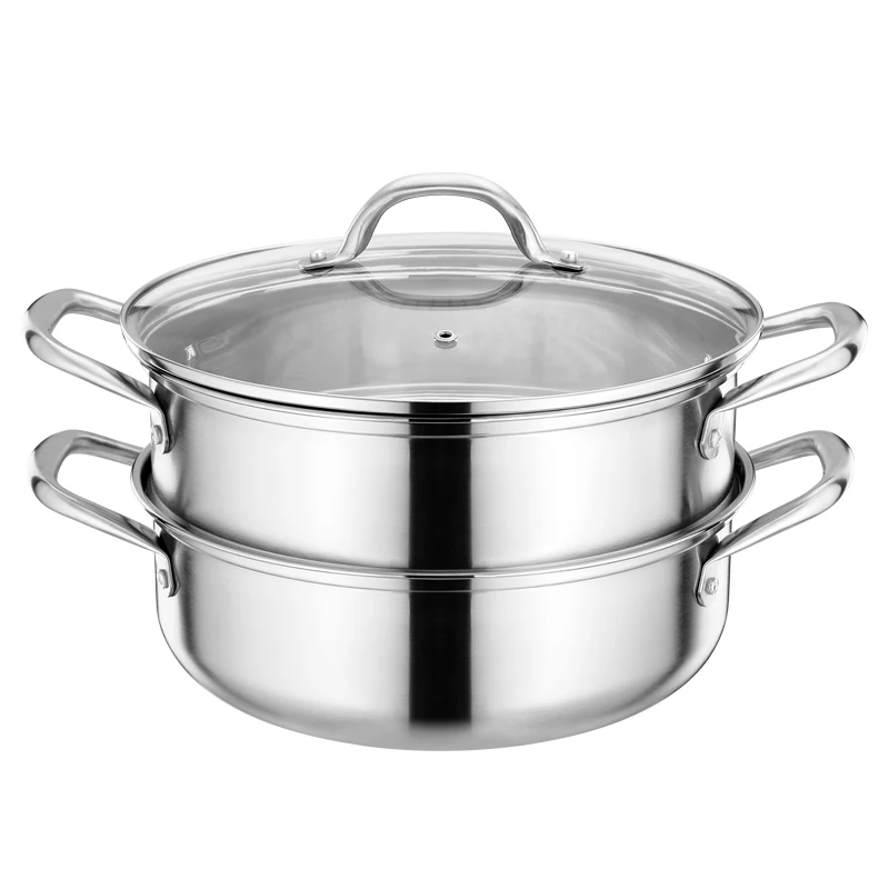 High Quality Stainless Steel Steamer Pot Multi-layer Soup with 2-layer Steam