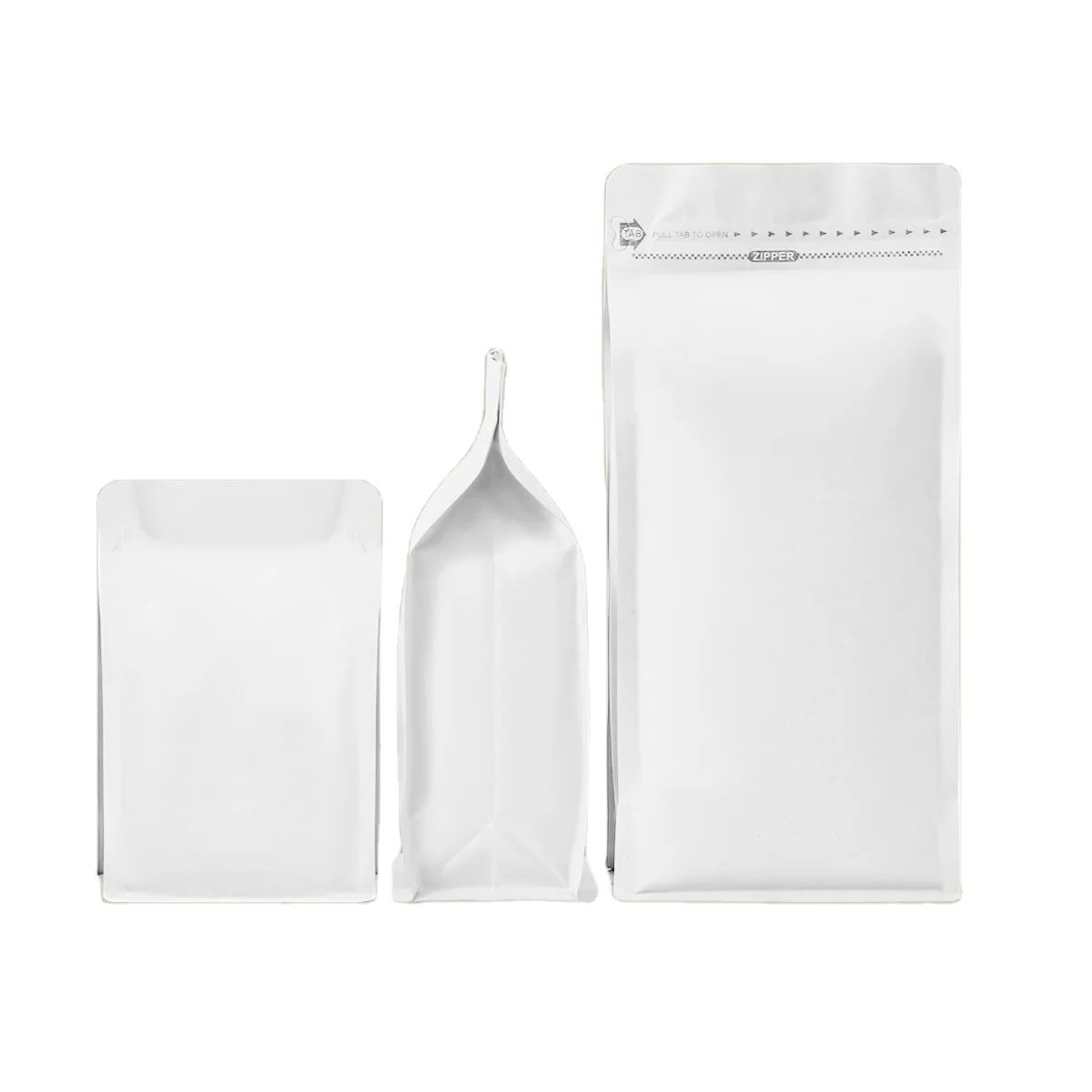 Custom Printed Square PE Plastic Ziplock Bags with Valve Zipper Flat Bottom Side Gusset Coffee Beans Packaging