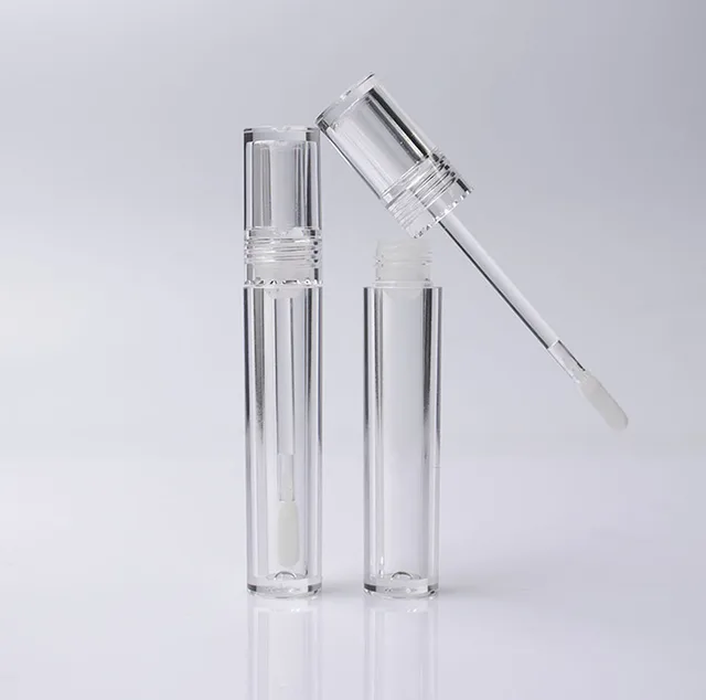 Hot sale in stock custom private label clear 4.5 ml morden design wholesale factory high quality empty plastic lip gloss tubes