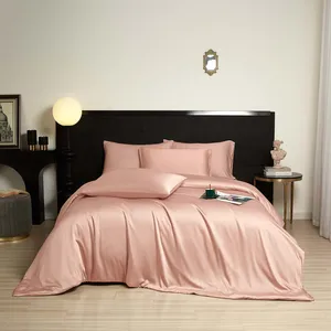 CHENHONG Organic Woven 100% Bamboo Non-Disposable Solid Simple Quality 300tc All-Season Customizable Wedding Four-Piece Bed Set