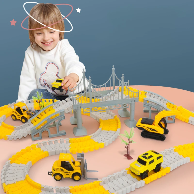 Original Bullet Magnetic Levitation Abs Set Operated Railway Building Block Sensory Race Train Track Toys For Kids