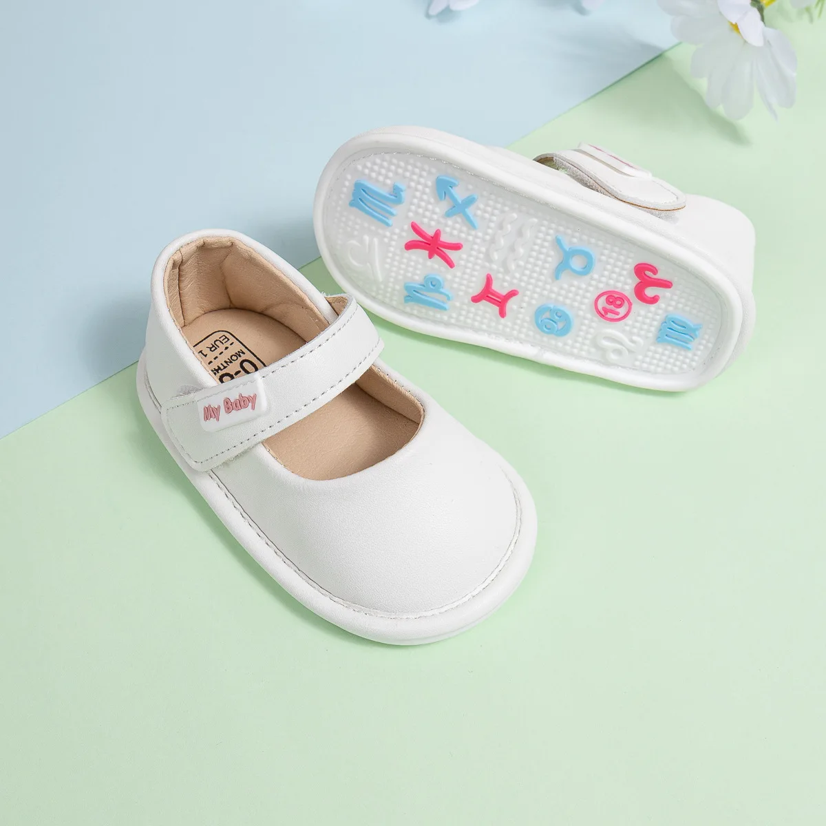 2025 Spring and Autumn New Baby PU Leather Shoes Solid Color Versatile Princess Shoes Toddler Shoes supplier