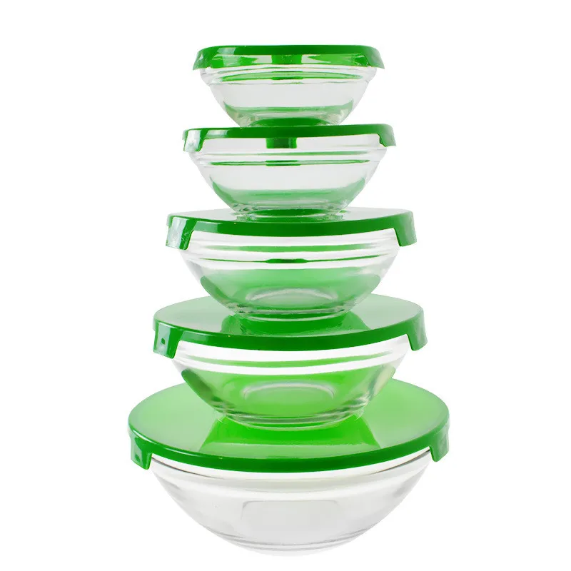 salsa bowl with lid colour 5pcs