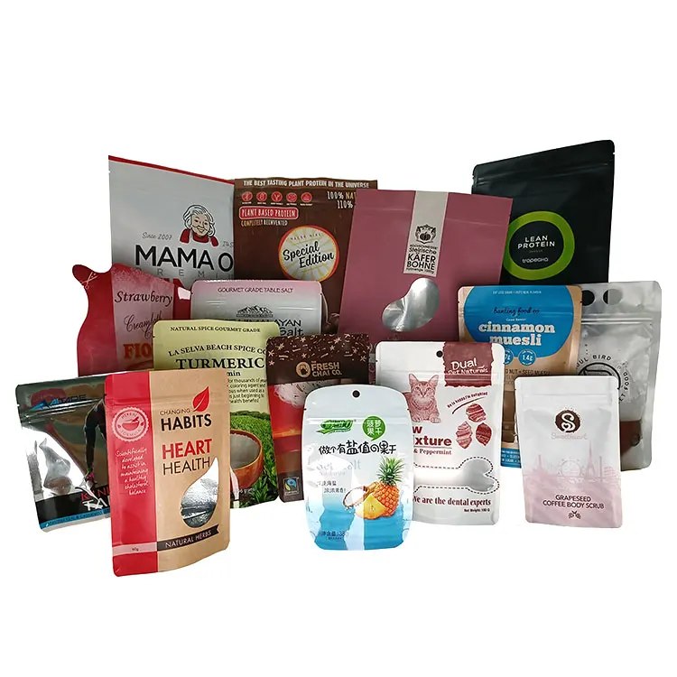 Custom 1kg 5kg 10kg 15kg Stand Up Pouch Pet Dog Cat Food Resealable Packaging Flat Bottom Bag With Zipper