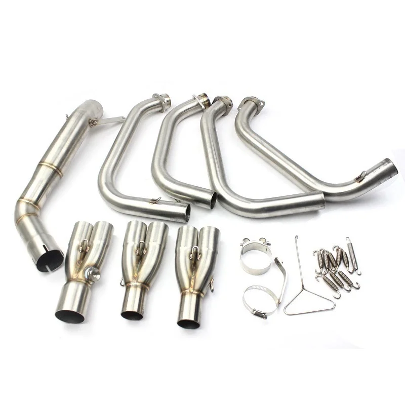 Motorcycle Modification Z1000 Exhaust System Side Row Front Pipe Stainless Steel Muffler Link Front Pipe for Kawasaki Z1000SX