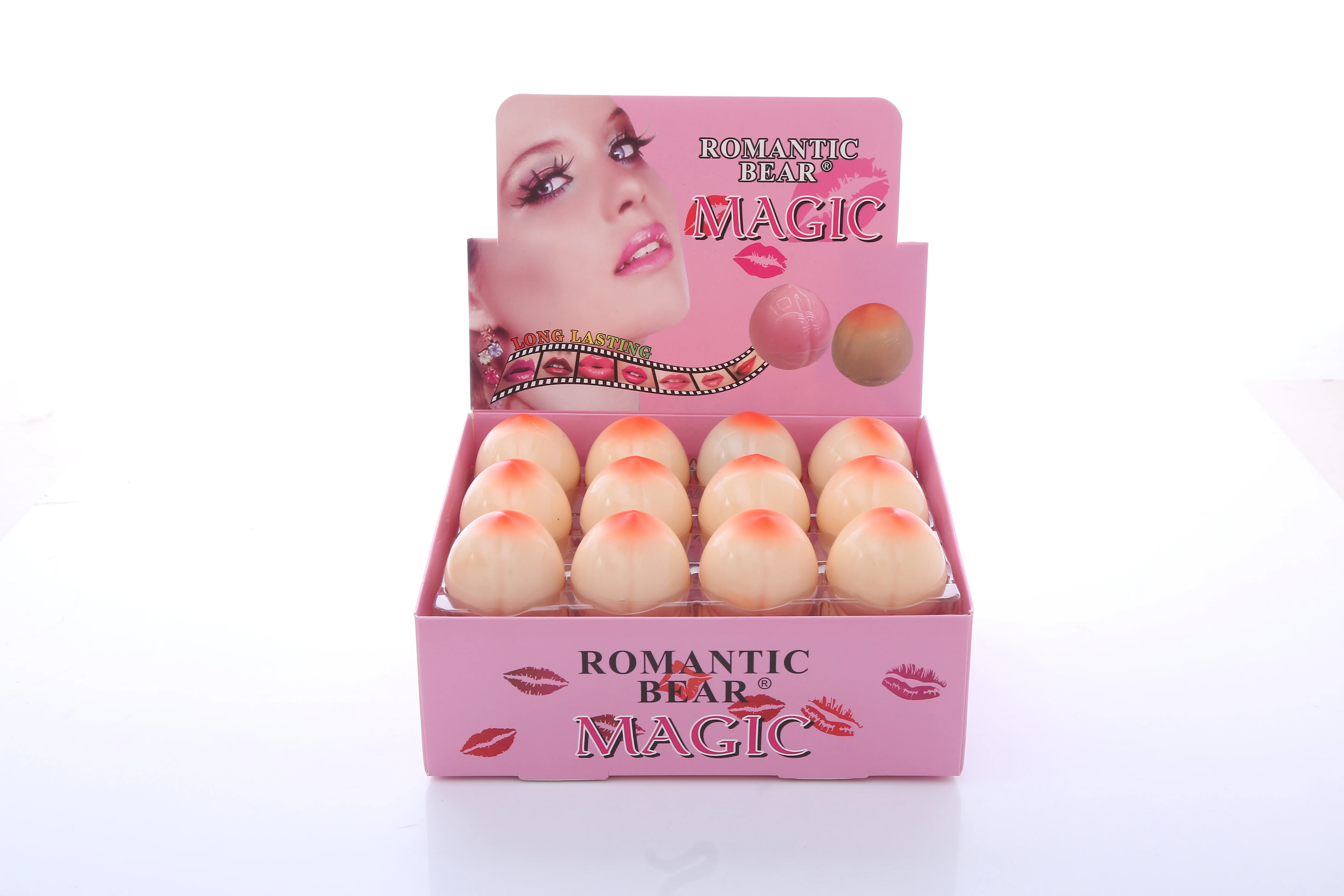 Amazon Hot Selling Private Label Peach Flavor 24 Hours Nourishing Lip Balm Customization Mini Size Low Moq Factory