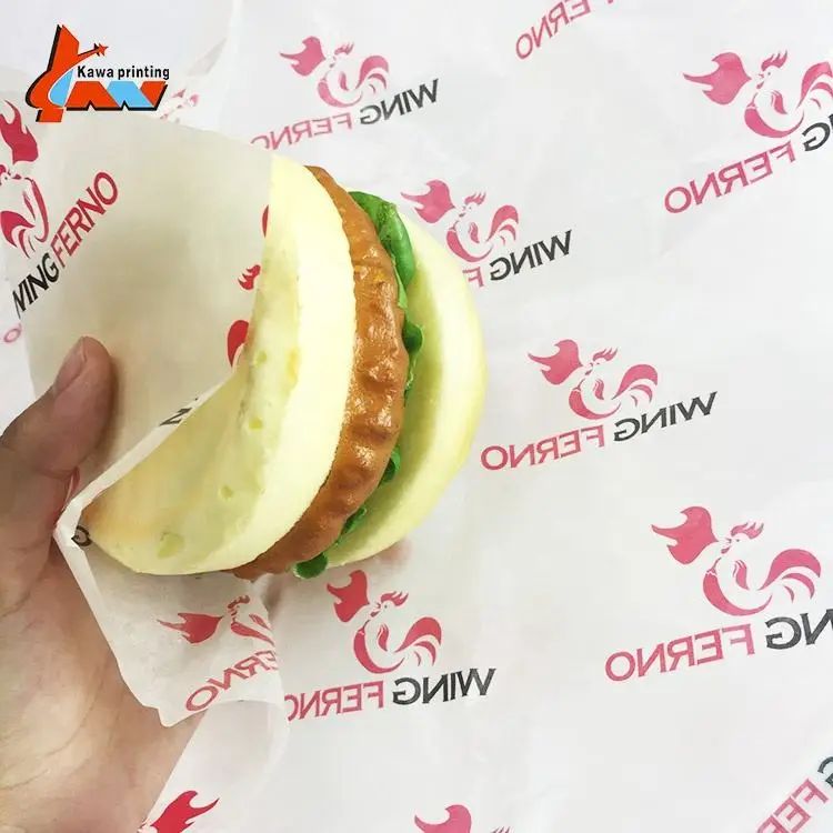 Custom Printed Yellow Greaseproof Paper 100gsm Food Grade Paper Sheets Butter Paper for Packaging