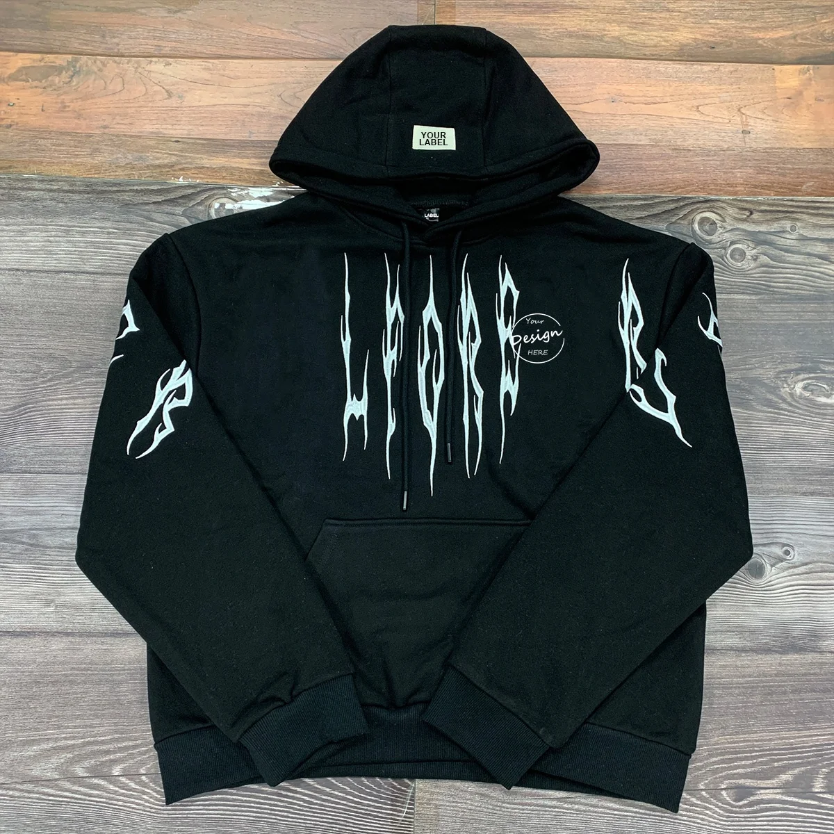 JL228A Men’S Hoodies Oversized Fleece Hooded Sweatshirt Loose Fit Casual Outfits Athletic Workout Pullover Hoodies