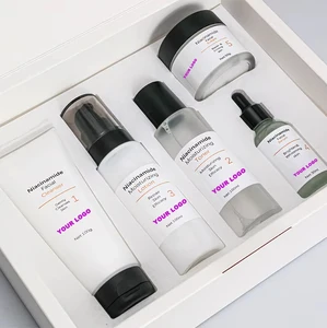 Nighttime Hydrating & Brightening Skin Care Set with Niacinamide & Hyaluronic Acid for Daily Glow Moisturizing Even Tone