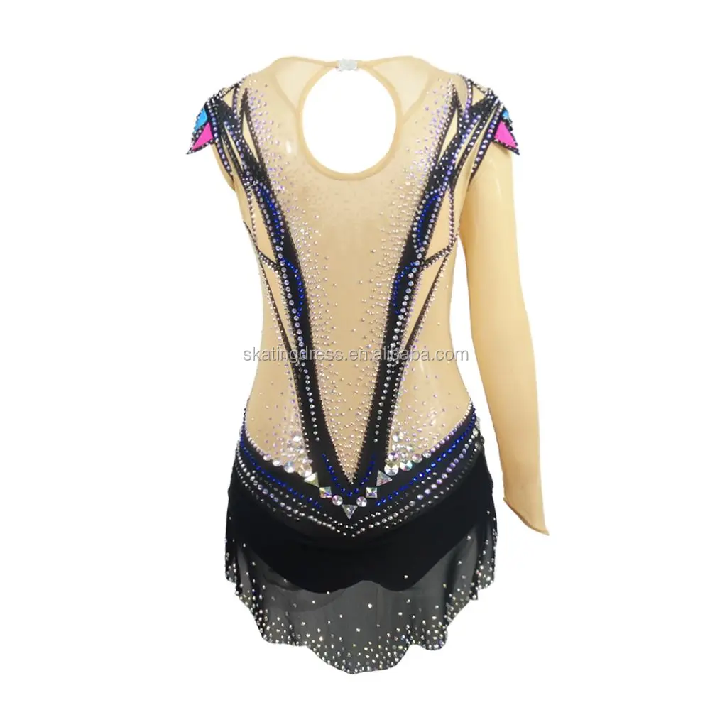 Rhinestone Skating Dress JRUIA Artistic Figure Skating Dress  Crystal &  Rhinestone Leotard For Girls & Women, Ice Skating & Gymnastics Crystal  Leotard Costume