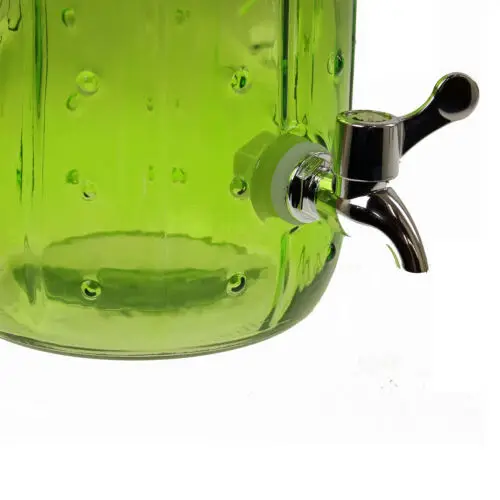 4L groer grner Glas kaktus spender Jar Drink Cocktail mit Tap Juice Home