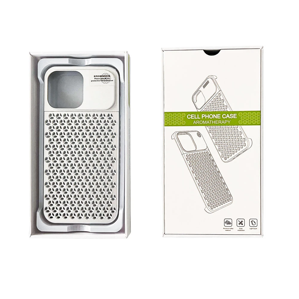 Aromatherapy Aluminum Alloy Metal Mobile Phone Case For Iphone 12 13 14