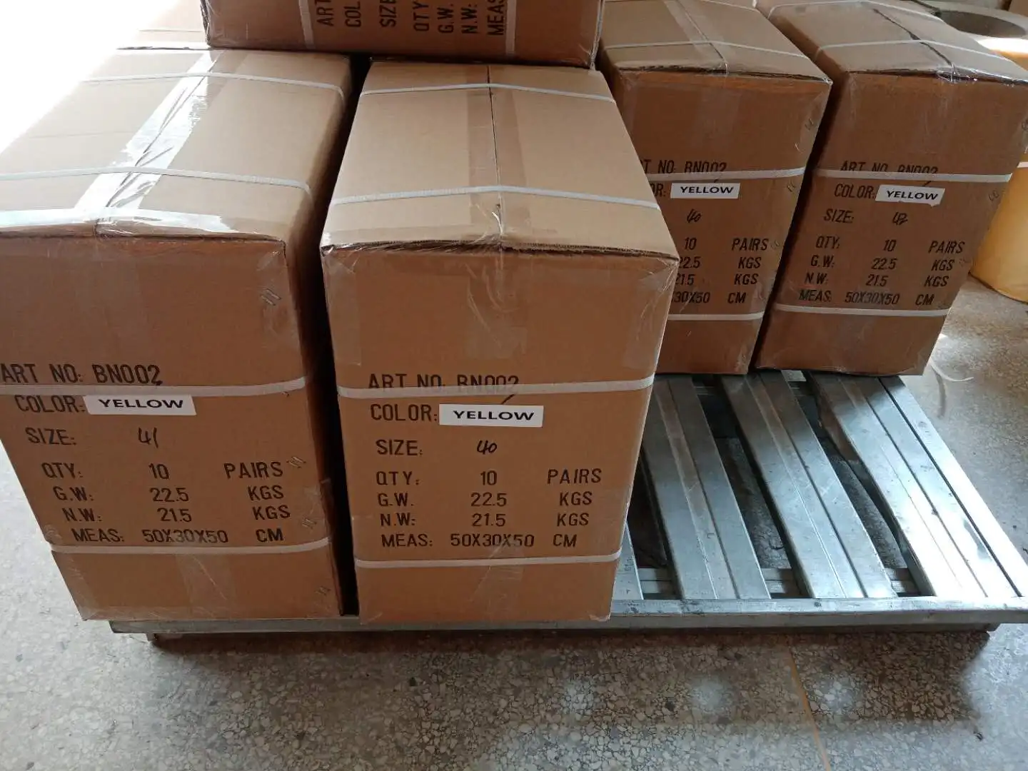 Packaging & shipping specifications