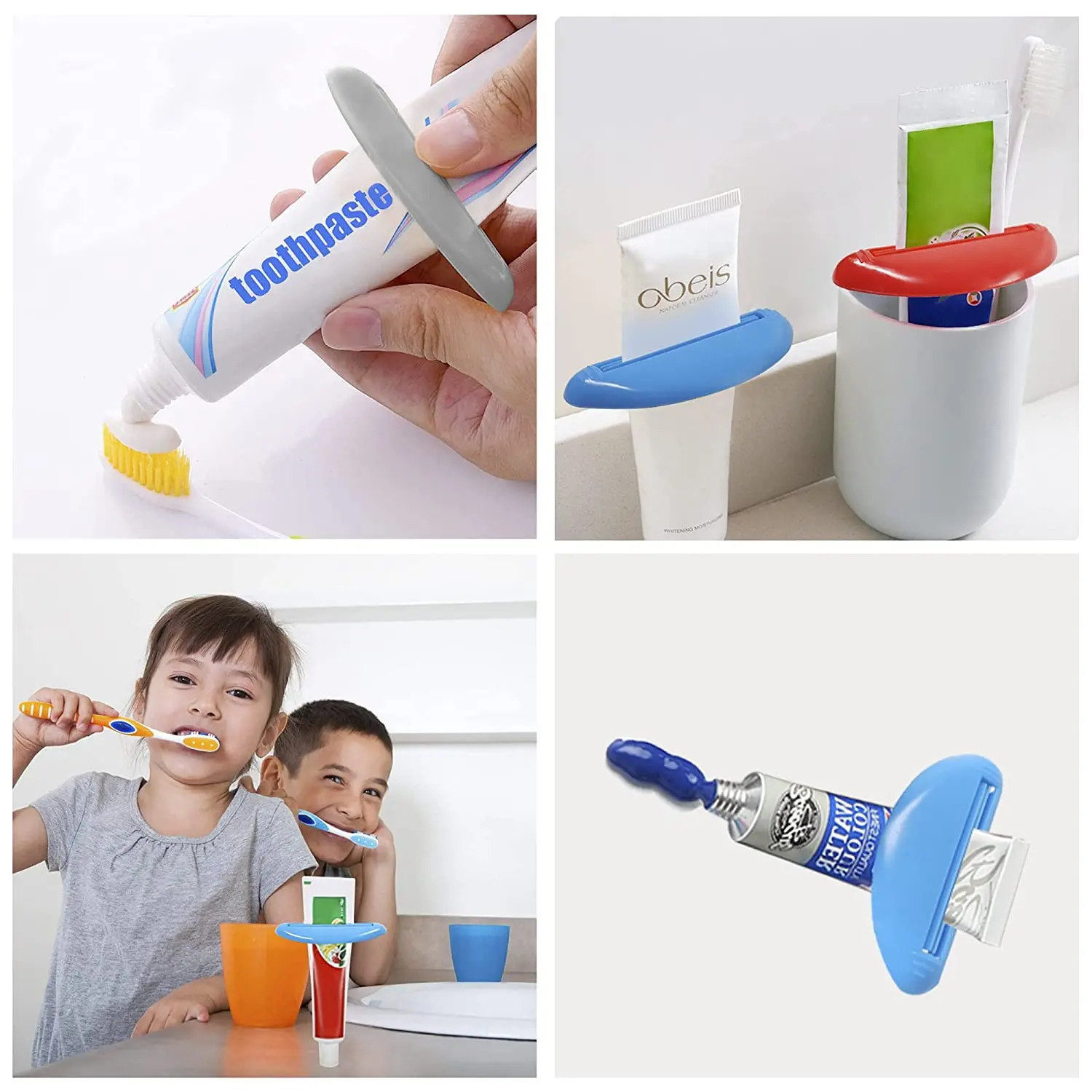 Custom Logo Pushing Save Plastic Toothpaste Tube Squeezer For