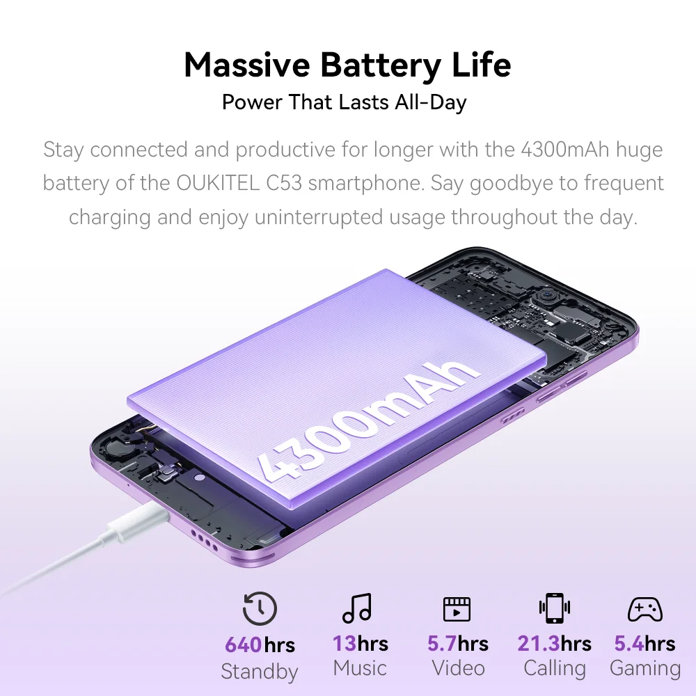 Oukitel C53 - Gaming Smartphone with Dual SIM & Beauty Camera