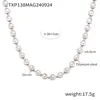TXP138 - Collar de Acero con Zircón Blanco