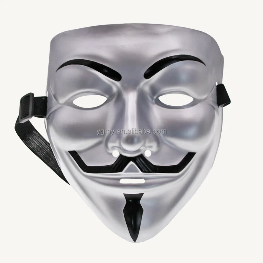 Anonymous Guy Fawkes Mask Black & Gold Imonic V for Vendetta Mask 