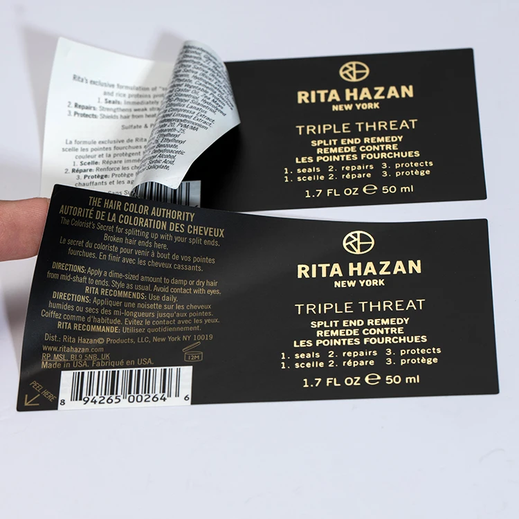 Customized Personalized Double Sided Label Sticker Print Wholesale Design Logo Waterproof Self-Adhesive Vinyl Packaging Stickers