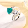 adjustable size Emerald ring