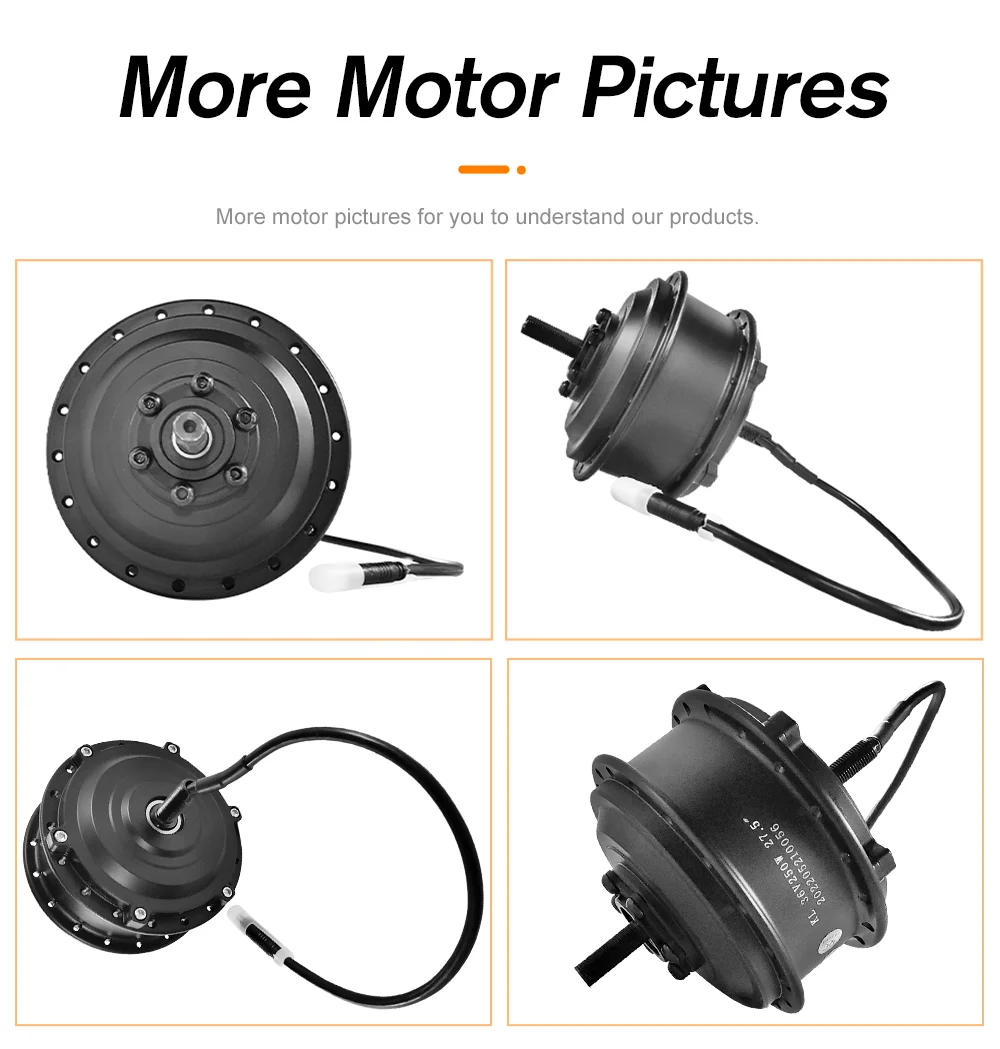 Brand New Ip65 Brushless Gear 24v 36v 48v Ebike 14 28 Inch Electric Bicycle Motor 250w Bike Hub