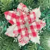 Red and white lattice silver powder flower
