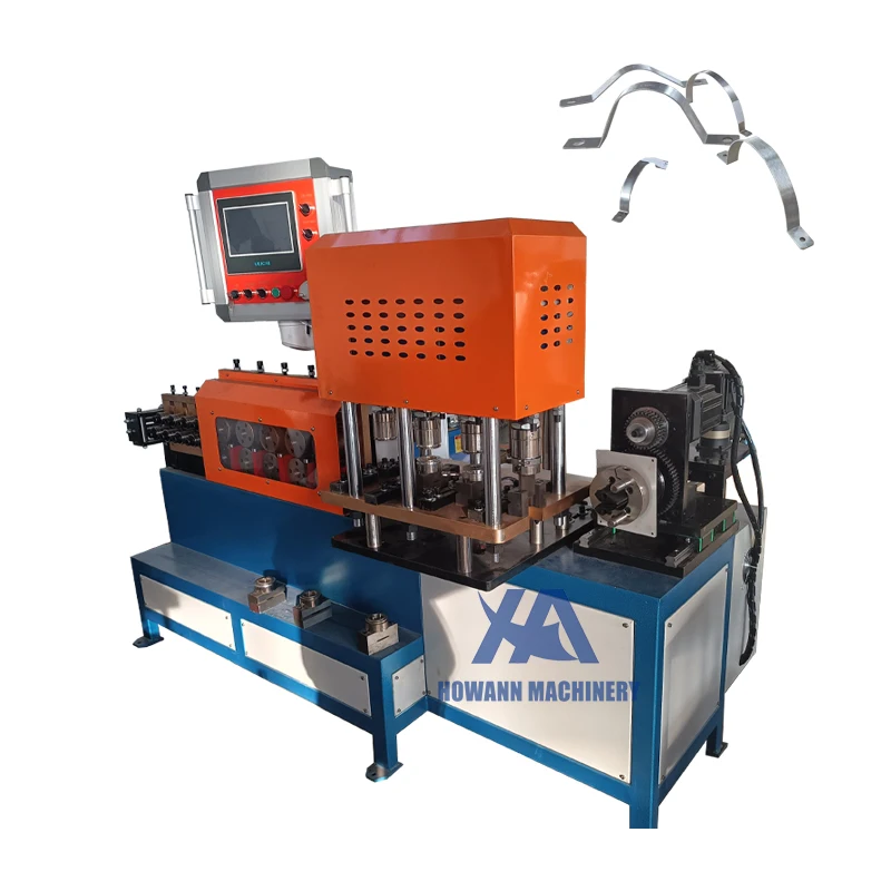 U Shaped Connector Bracket Strut Channel Brace Automatic Galvanized Steel Holt Hoop Pipe Clamp Making Hoop Bending Machine