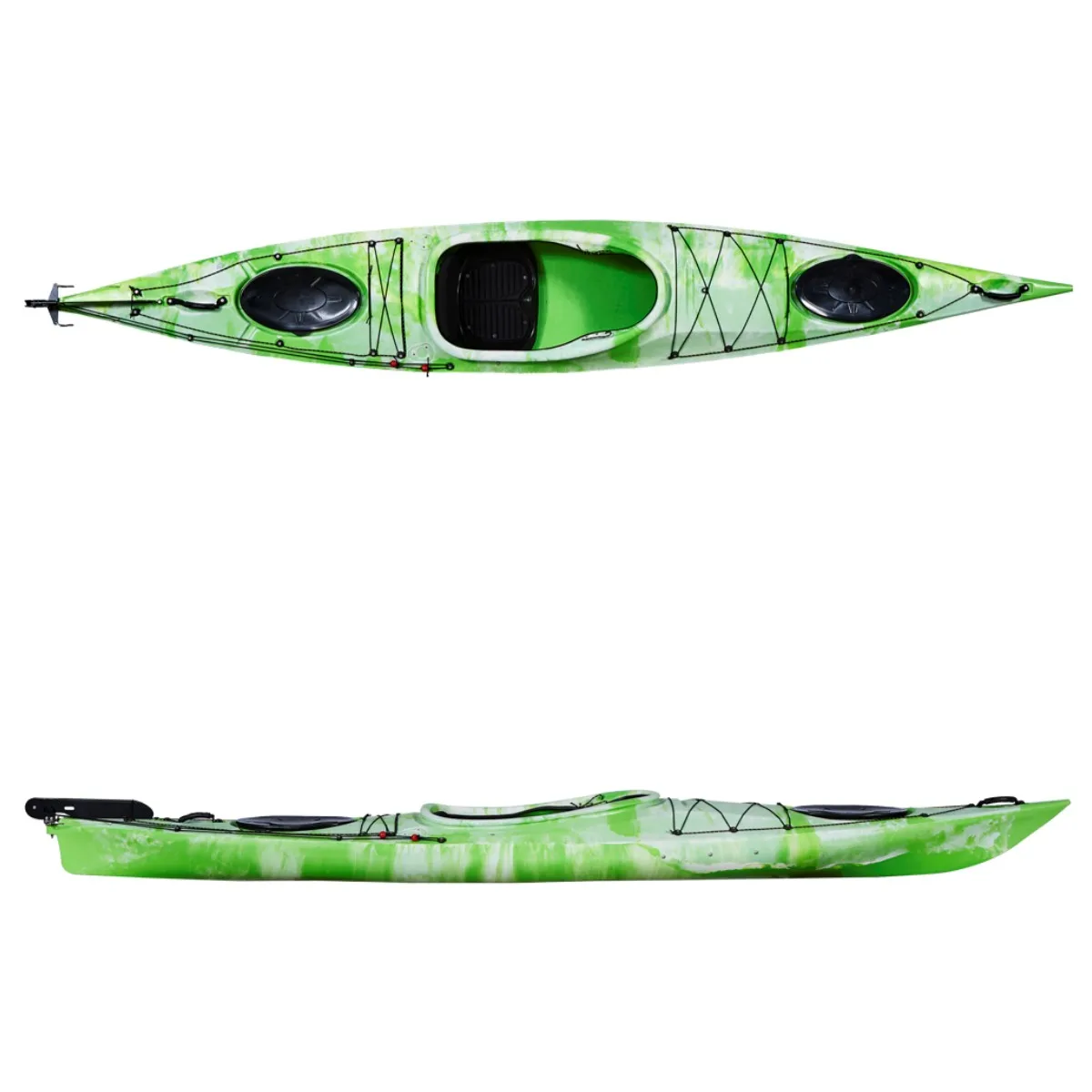 4.2m Large Professional UV Protected Solo Sea Ocean Lake Canoe Boat Fishing Kayak