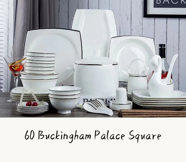 Wholesale Buckingham Palace Square Porcelain Dinner Sets
