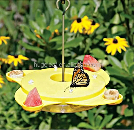 Brightly Colored Garden Plastic Automatic Butterfly Feeder For Feeders