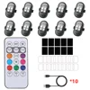 10 lumières stroboscopiques + télécommande sans fil.