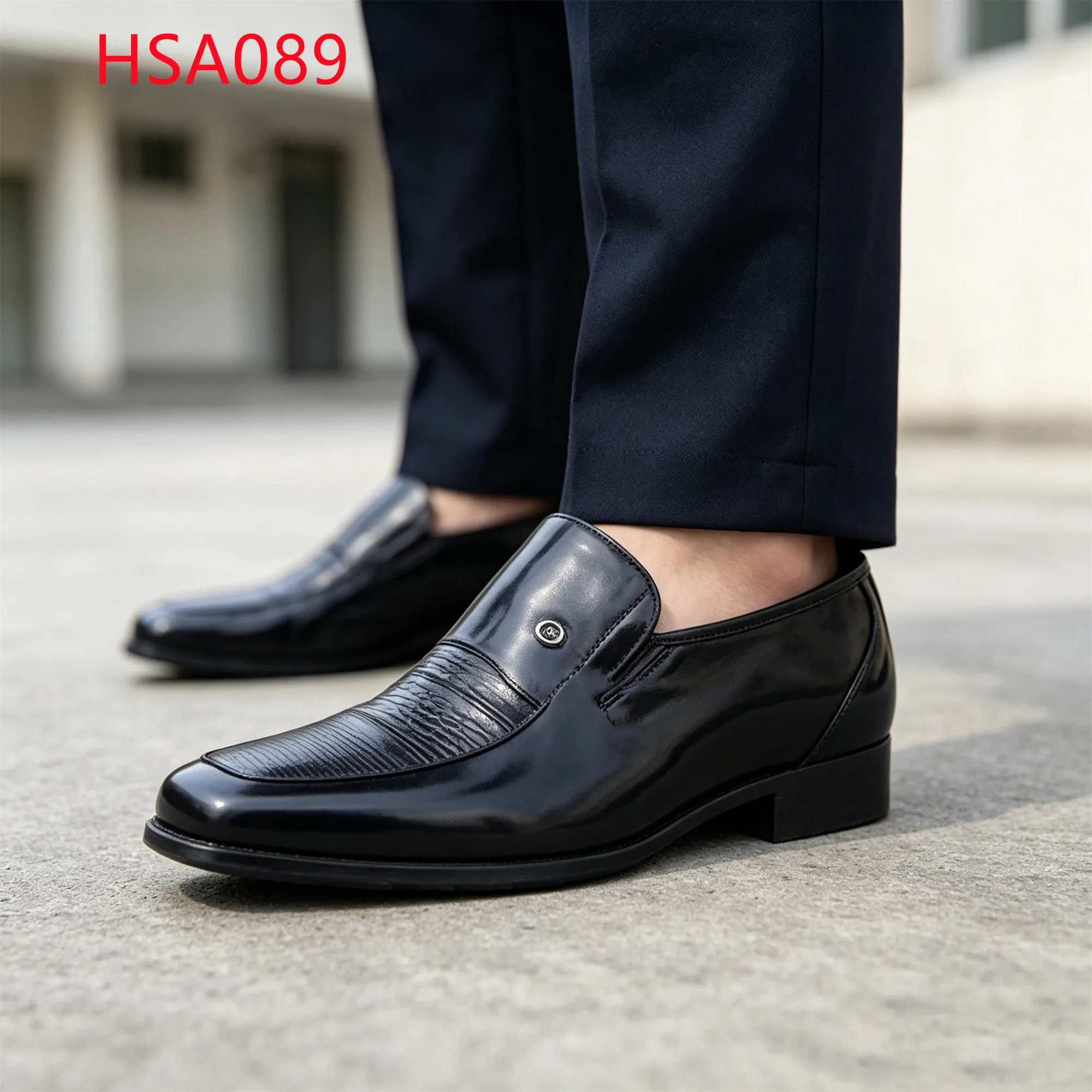 LXG,social Occasions Square&round Toe Hua Singh Men Leather Shoes Business Meetings Carved Pattern Design Uniform Shoes HSA089