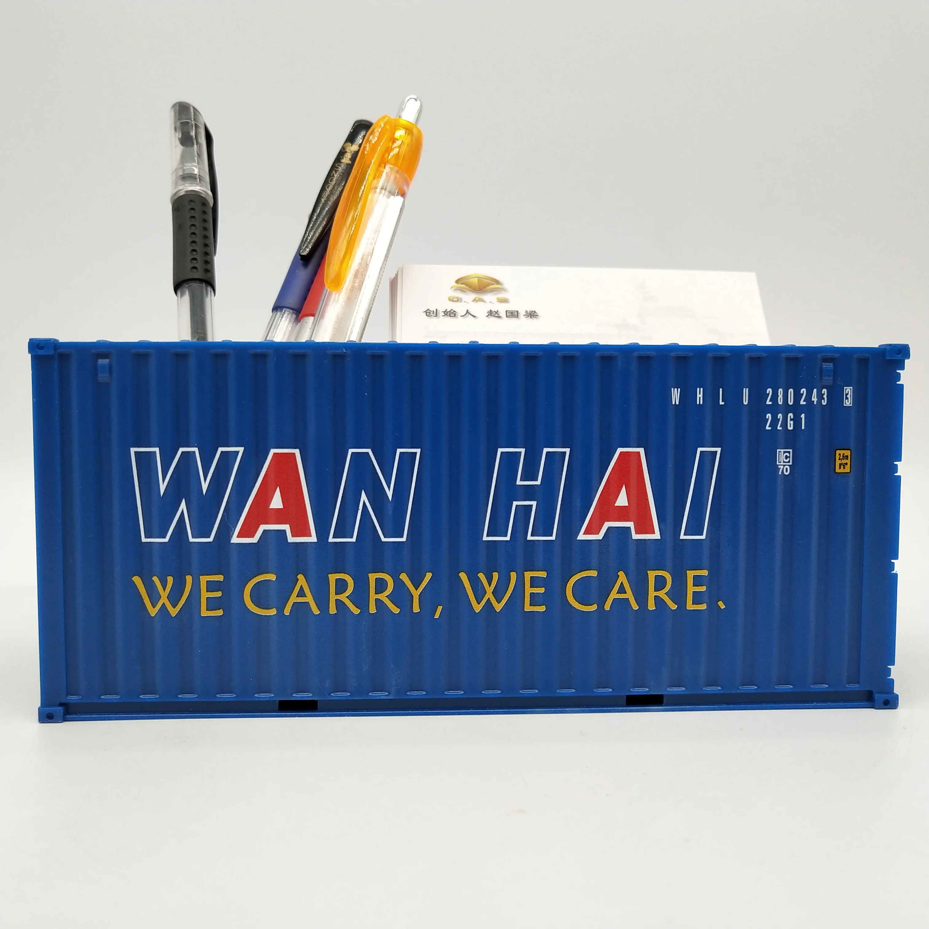 【A】WANHAI Plastic Storage Box  Model  Scale 1:35  Shipping Container O.A.S Factory Customizable Pen Holder  Model