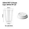 16oz PET Cup with White PP Lid