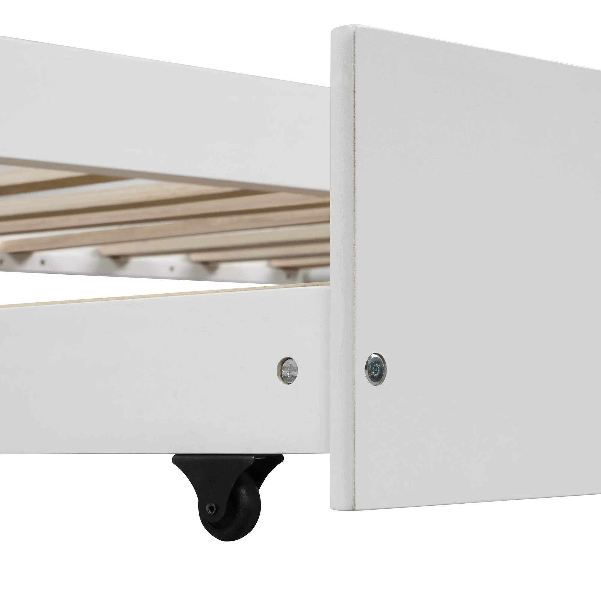 
 Twin Over Full Bunk Bed With Drawers,Storage and Slide, Multi-function, white(New)  