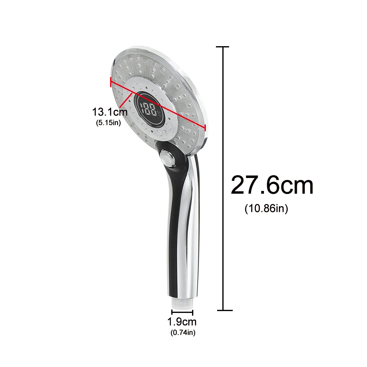 Zloog Горячая 3/7 изменение цвета СИД анион спа душевая головка контроль температуры Ванная комната высокого давления водосберегающая ручная душевая головка