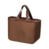 Sac isotherme pour boîte à lunch, couleur caramel, simple couche.