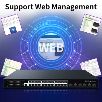HORACO ZX-SWTG3624AS - 24-Port 2.5gbe Managed Network Switch
